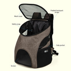 DOGLINE Pet Carrier Pack (Front or Back) Grey