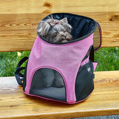 DOGLINE Pet Carrier Pack (Front or Back) Pink