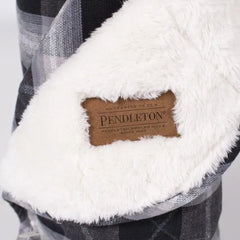 Pendleton Charcoal Ombre Plaid Pet Throw + Bone Toy Gift Set