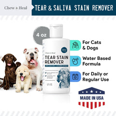 Tear Stain Remover for Dogs & Cats| Chew + Heal