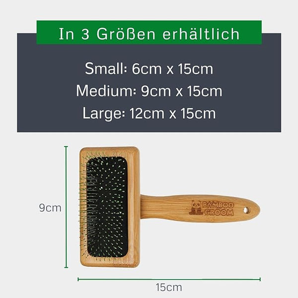 ALCOTT Bamboo Groom Soft Slicker Brush L