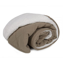 Diamond Quilt Microfiber and Cloud Sherpa Throw