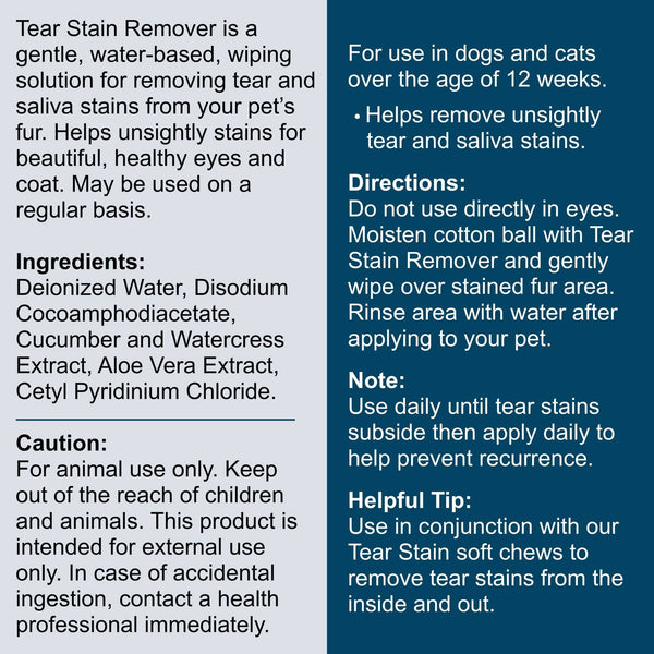 Tear Stain Remover for Dogs & Cats| Chew + Heal