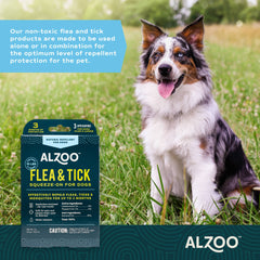 ALZOO™ Plant-Based Flea & Tick Repellent Squeeze-On for Dogs