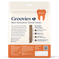 GROOVIES Dog Dental Chews 12oz X-Large 8ct