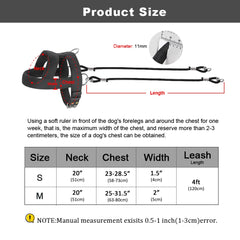 "Adjustable Weight Pulling Training Harness with Leash - Ideal for Medium and Large Working Dogs, - Durable Harness Vest"