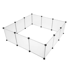 "Versatile Small Animals Cage Indoor: Portable Large Plastic Yard Fence for Rabbits, Puppies, and More – Durable, Secure, and Easy to Assemble"