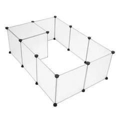 "Versatile Small Animals Cage Indoor: Portable Large Plastic Yard Fence for Rabbits, Puppies, and More – Durable, Secure, and Easy to Assemble"