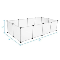 "Versatile Small Animals Cage Indoor: Portable Large Plastic Yard Fence for Rabbits, Puppies, and More – Durable, Secure, and Easy to Assemble"