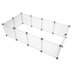 "Versatile Small Animals Cage Indoor: Portable Large Plastic Yard Fence for Rabbits, Puppies, and More – Durable, Secure, and Easy to Assemble"