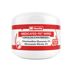 Nootie Medicated Pet Wipes 60 Pads 60 Pads - Antifungal & Antibacterial