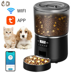 "Universal 4L Automatic Pet Smart Dispenser with Timer and Stainless-Steel Bowl - Hassle-Free Feeding for Your Furry Friend"