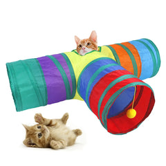 "Interactive Foldable Cat Tunnel - Fun and Engaging Pet Toy"