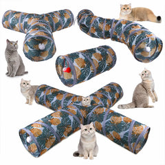 "Interactive Foldable Cat Tunnel - Fun and Engaging Pet Toy"