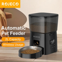 ROJECO Automatic Pet Feeder with Button Version