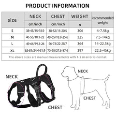 "Reflective Big Dog Harness - Adjustable Pet Safety Lead Chest Strap for Walking and Training"