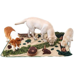 "Elevate Canine Enrichment: Discover the Dog Sniffing Pad – a Pet Nose Smell Training Blanket, Food Dispenser Carpet, and Snuffle Toy. Transform Mealtime with this Pet Slow Feeding Bowl and Treats Mat for Engaging Sensory Stimulation."