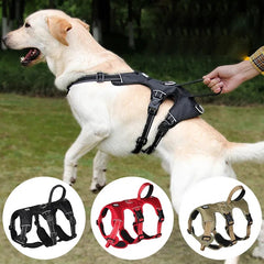 "Reflective Big Dog Harness - Adjustable Pet Safety Lead Chest Strap for Walking and Training"