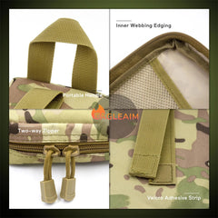 "Pet Outdoor Travel First Aid Kit: Tactical MOLLE Medical Bag for Emergencies - Military-Style Empty Medical Bag in Oxford Nylon with Camouflage Design"