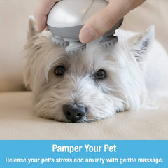 "Revitalize Your Pet's Well-being with Our Rechargeable 96-Massage Contact Head Massager – Ultimate Relaxation for Cats and Dogs!"