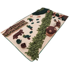 "Elevate Canine Enrichment: Discover the Dog Sniffing Pad – a Pet Nose Smell Training Blanket, Food Dispenser Carpet, and Snuffle Toy. Transform Mealtime with this Pet Slow Feeding Bowl and Treats Mat for Engaging Sensory Stimulation."