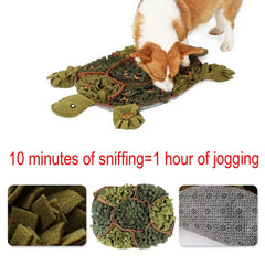 "Introducing the Dog Snuffle Mat in a Playful Tortoise Shape – A Pet Slow Feeding Pad and Sniffing Mat Designed for Dog Training and Stress Relief. Treat your furry friend to a fun and interactive experience."