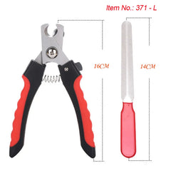 "Professional Stainless Steel Pet Nail Clipper Cutter with Sickle: Grooming Scissors for Safe and Precise Cat and Dog Claw Maintenance - Essential Dog Supplies"