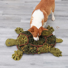 "Introducing the Dog Snuffle Mat in a Playful Tortoise Shape – A Pet Slow Feeding Pad and Sniffing Mat Designed for Dog Training and Stress Relief. Treat your furry friend to a fun and interactive experience."