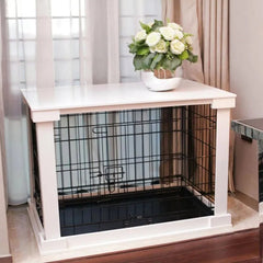 "Introducing the Dog Cage with Cover, a comfortable and secure space for your furry companion. This small-sized dog cage provides a cozy retreat for your pet while ensuring durability and convenience."