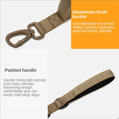 "Equip Your Canine Companion with the Military Tactical Dog Leash – An Elastic and Durable Nylon Leash designed for Medium to Large Dogs. Ideal for Outdoor Dog Walking and Training."