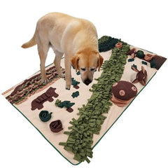 "Elevate Canine Enrichment: Discover the Dog Sniffing Pad – a Pet Nose Smell Training Blanket, Food Dispenser Carpet, and Snuffle Toy. Transform Mealtime with this Pet Slow Feeding Bowl and Treats Mat for Engaging Sensory Stimulation."