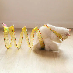 High Quality Folded Portable Tunnels Tube Interactive Cat Tunnels Cat Tunnel With Feather Cat Toy