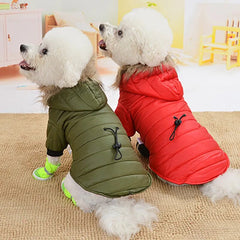 "Warm Winter Jacket with Fur Hood for Small and Medium Dogs - Cozy Pet Clothes"