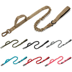 "Equip Your Canine Companion with the Military Tactical Dog Leash – An Elastic and Durable Nylon Leash designed for Medium to Large Dogs. Ideal for Outdoor Dog Walking and Training."