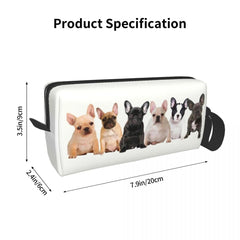 "Custom French Bulldog Puppy Travel Cosmetic Bag: Women's Frenchie Animal Pet Toiletry Makeup Organizer - Lady Beauty Storage Dopp Kit"