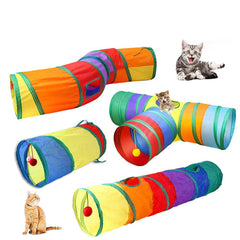 "Wide Variety of Foldable Cat Tunnels - Interactive Toys for Pet Self-Entertainment"