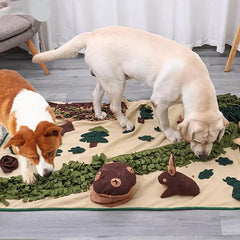 "Elevate Canine Enrichment: Discover the Dog Sniffing Pad – a Pet Nose Smell Training Blanket, Food Dispenser Carpet, and Snuffle Toy. Transform Mealtime with this Pet Slow Feeding Bowl and Treats Mat for Engaging Sensory Stimulation."