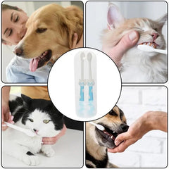 "Healthy Smiles Start Here: Pet Toothbrush Cleaning Kit – 2 Dual-Use Soft Brushes for Effective Dental Hygiene in Dogs and Cats. Prioritize Your Pet's Oral Health!"