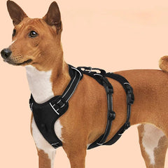 "Reflective Big Dog Harness - Adjustable Pet Safety Lead Chest Strap for Walking and Training"