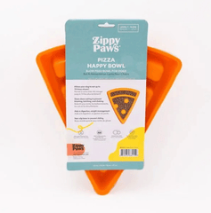 ZippyPaws - Happy Bowl - Slow Feeder Dog Bowl - Up to 10x Slower Eating - Dishwasher Safe, Non Slip - Pizza