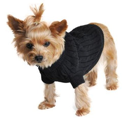 Combed Cotton Cable Knit Dog Sweater